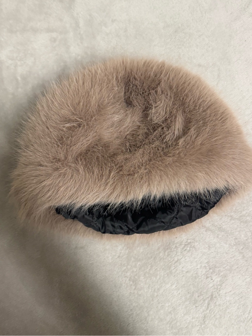 Women's Beige Fur Hat
